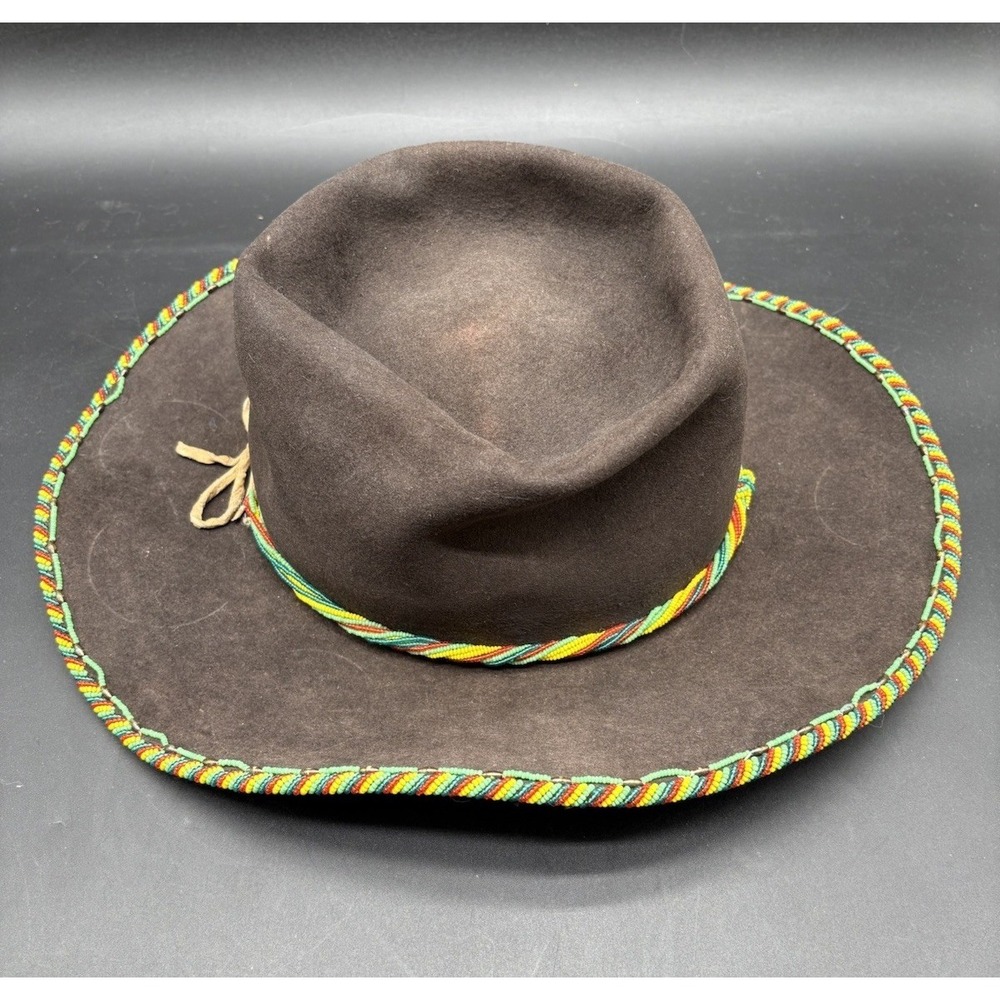 10X Beaver Cowboy Hat Ronan MT Hand Beaded Brim Western Fur Felt Custom